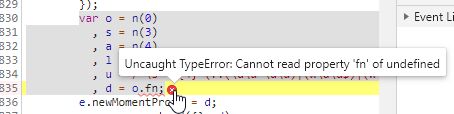 Isolated the part of the error in chrome inspector