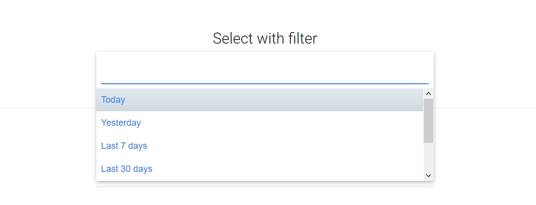 searchable select without placeholder