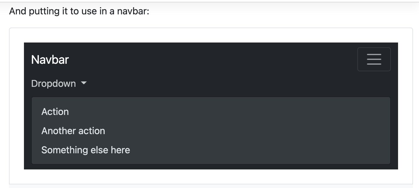 Bootstrap example with dropdown in nav bar