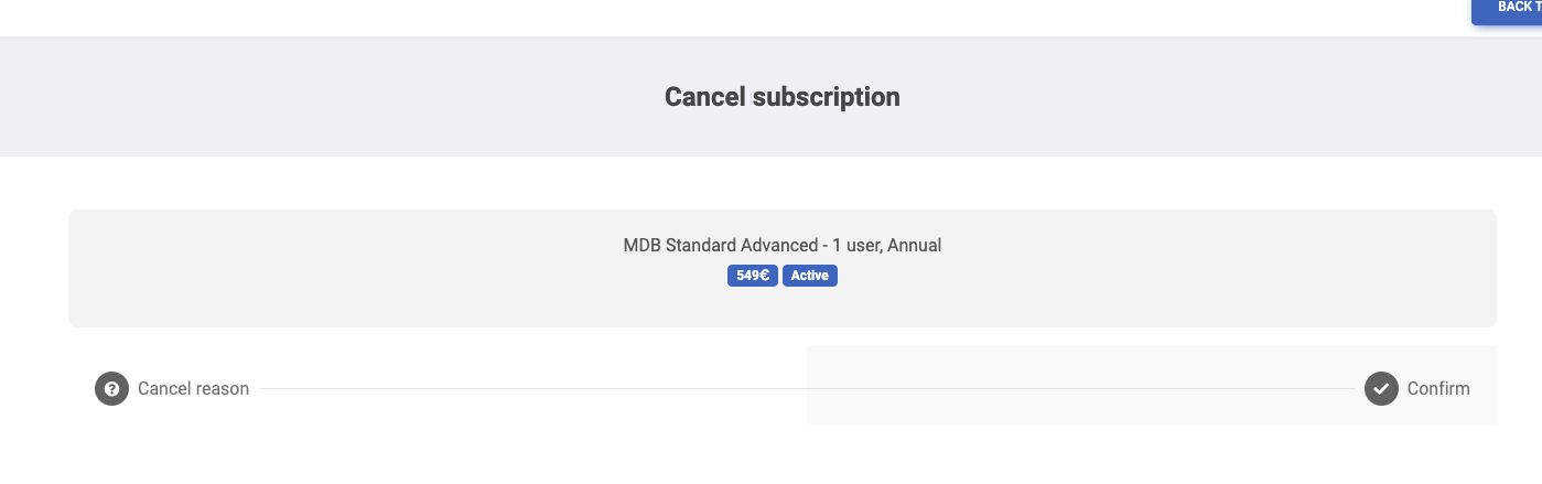 cancel subscription page